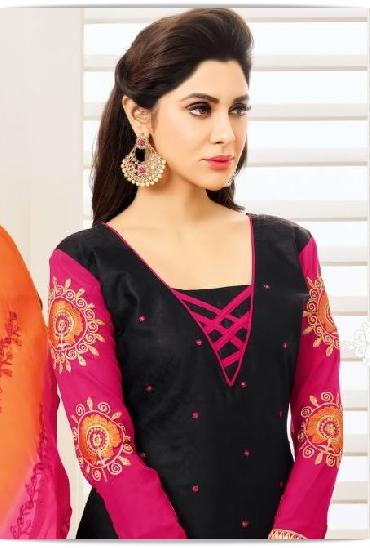 Girlish Cotton Jacquard Designer Salwar Suit