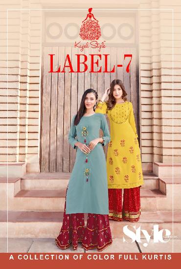 Kajal Style Fashion Label Vol 7 Kurtis For Wholesale Purchase